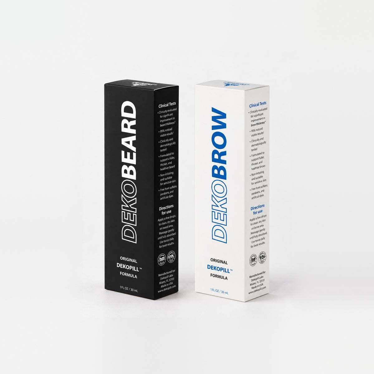 DEKOBEARD and DEKOBROW boxes